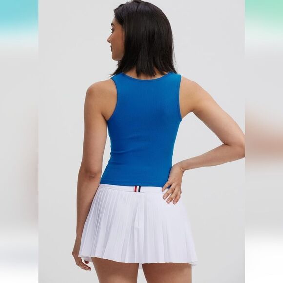 NWT Classic Ribbed Blue Tank Top - Picture 4 of 5